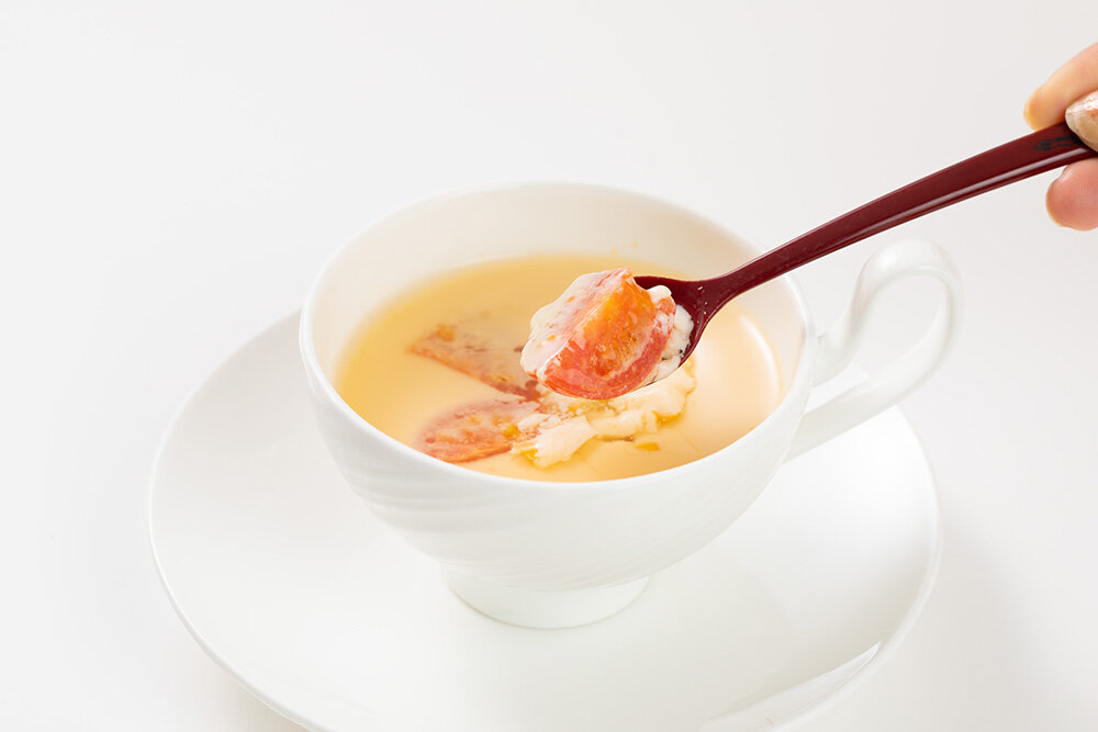 フルーツトマトとゴルゴンゾーラチーズの茶碗蒸し